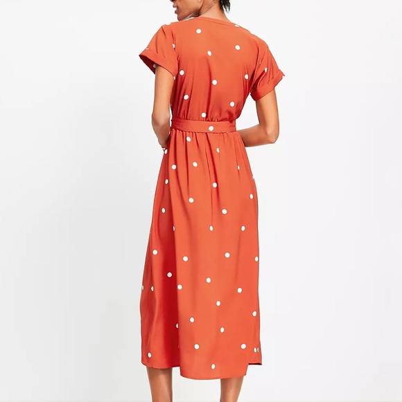 NWT Loft Dotted Dolman Midi Shirtdress - Picture 2 of 3